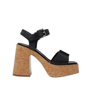 Stella McCartney Skyla Platform Sandals Heels Womens 41 11 Black Vegan Leather
